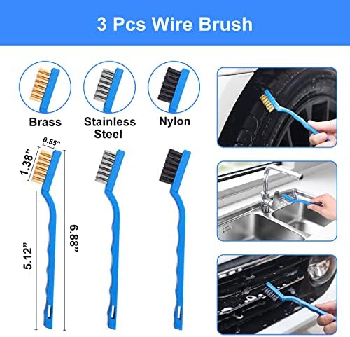26Pcs Car Detailing Brush Set, Car Detailing Kit, Car Detailing Brushes, Car Cleaning Kit, Car Windshield Cleaning Tool, Professional Car Care kit - Car Wash Brush kit for Interior Exterior Wheels - Image 5
