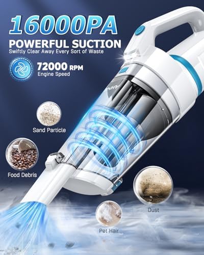 AHNR Handheld Vacuum Cordless Rechargeable, Hand Held Car Vacuum Cleaner - Image 2