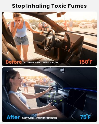 REEVAA Car Windshield Sun Shade for Jeep Wrangler, XS (60''L x 21''W) - Image 2