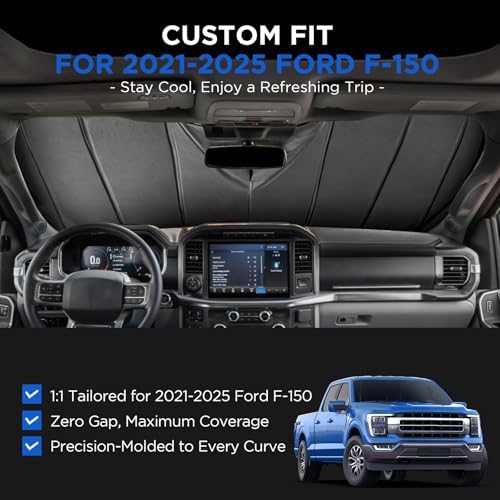 MAIKER OFF ROAD Windshield Sun Shade Compatible with Ford F150 2021-2025 - Image 2