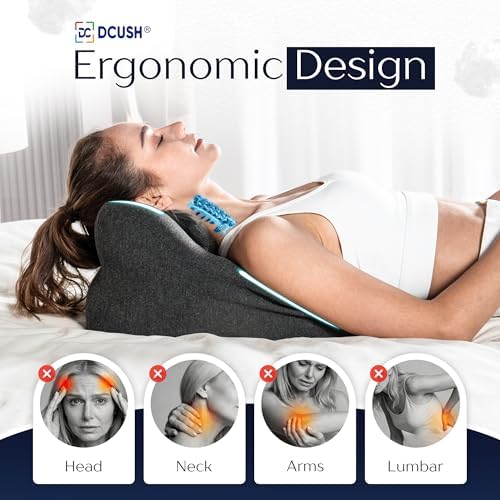 Ergonomic Contoured Couples Intimacy Memory Foam Pillow with Removable Headrest, 27° Angled Support for Neck and Waist, Massages, Reading, Relaxing & Leg Elevation, Removable Washable Cover - Image 5