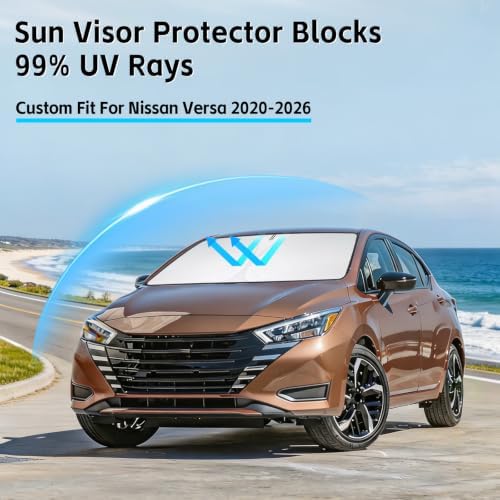 Windshield Sun Shade for Nissan Versa 2020-2026 Sunshade - Image 2