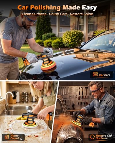 8-Speed Cordless Car Buffer Polisher Kit, 28 PCS Complete Kit - Image 7