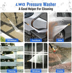Pressure Washer, Power Washer with 4 Quick Connect Nozzles 1 Foam Cannon, High Pressure Cleaning Machine for Cars/Fences/Driveways/Patios/Farms/Home Cleaning(Light Blue) - Image 4
