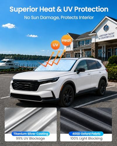 REEVAA Car Windshield Sun Shade for Honda CRV (2026-2023) - Image 3