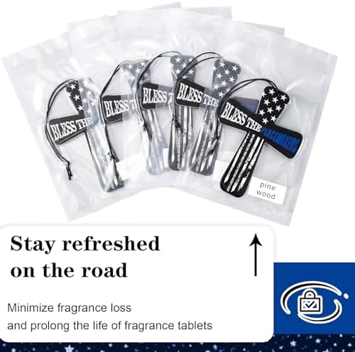 Fumete 24 Pcs Christian Gift for Police Officer Cross Car Air Freshener - Image 4