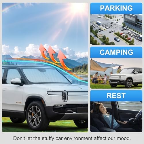 Custom Fit Windshield Sun Shade for Rivian R1S / R1T 2022-2026 - Image 6