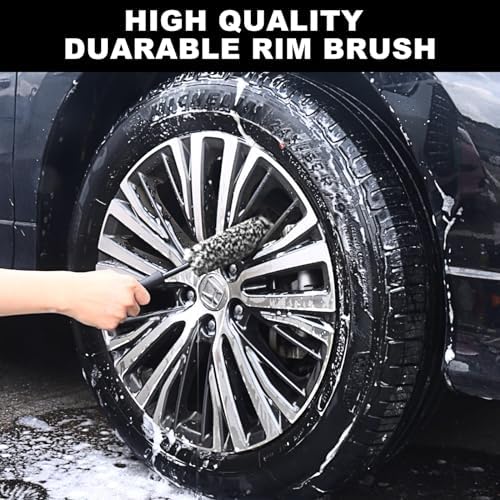 12Pcs Wheel Brush Kit for Cleaning Wheel and Tire, Wheel and Rim Brush, Car Detailing Brushes, Tire Brush, Bendable & Durable Car Wheel Rim Cleaner Brush Set,Car Detailing Cleaning Brush Supplies Kit - Image 7
