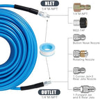 200FT Sewer Jetter Kit for Pressure Washer 5800PSI Drain Cleaner - Image 2
