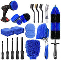 20Pcs Car Wheel Tire Detailing Brush Set,Car Detailing kit,Car Detailing Brushes,Auto Detailing Drill Brush Set,17" Long Handle Rim Wheel Brush,Tire Brush,Car Cleaning Kit for Wheels,Interior,Exterior by TTRCB