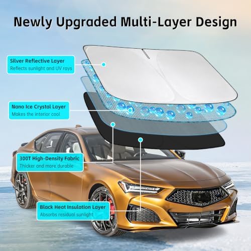 Windshield Sun Shade for Acura TLX 2021-2026 Sunshade - Image 3