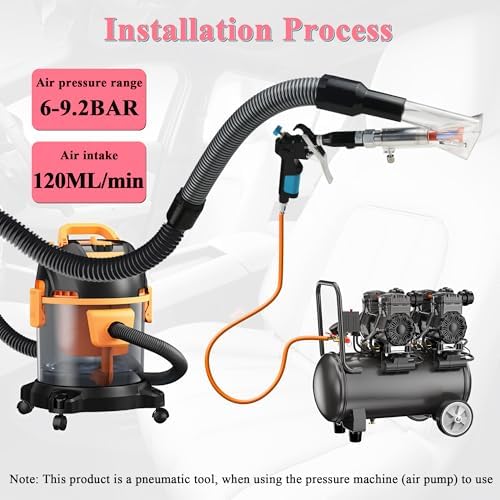 2in1 Car Cleaning Gun Detailing Dry Air Blow Gun & Vacunm Gun for Car - Image 5