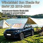 Windshield Sun Shade for BMW X5 2019-2026 Foldable Car Front Window Sunshade Accessories Double Layer 240 T Sun Visor Protector Reflective Cover Block UV Rays & Sun Heat - Image 2