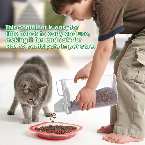 TBMax Rice Storage Container 3 to 5 Lbs - Small Pet Dog Cat Food Container Dispenser with Easy Pouring Spout & Cup, Portable Cereal Container for Small Spaces, Travel, or Daily Use - Image 5