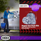 AIDEA Car Wash Mitt Microfiber, 2PK Wheel Cleaner Mitts, 7.12''X10.14'' - Image 2