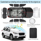 TINGLU Window Shades for Subaru Ascent Touring 2019-2026 Accessories Car Side Full Windows Rear Triangular Windshield Sun Shade Sun UV Rays & Privacy Protection for Camping,Napping,and Relaxing 8PCS - Image 3