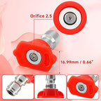 Pressure Washer Tips, 0° Red Nozzle 7 Pack for Cars/Driveways/Patios - Image 5