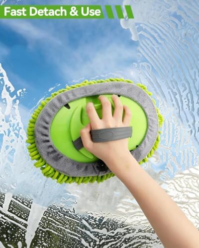 8Pcs Car Wash Kit, 62’’ Car Wash Brush with Long Handle, Microfiber Carwash Kit Set, Car Washing Supplies for Cars RV Truck Exterior - Image 4