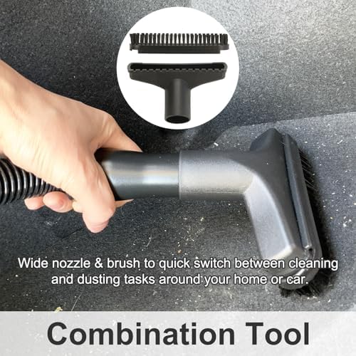 Shop Vac Vacuum Attachments with Extension Hose Dusting Brush Crevice Tool Nozzle Multi-Tools for 1-1/4" 1-3/8" 2-1/2" Shopvac Wet Dry Vacuum Cleaner (Car Detailing Kit Interior A) - Image 4