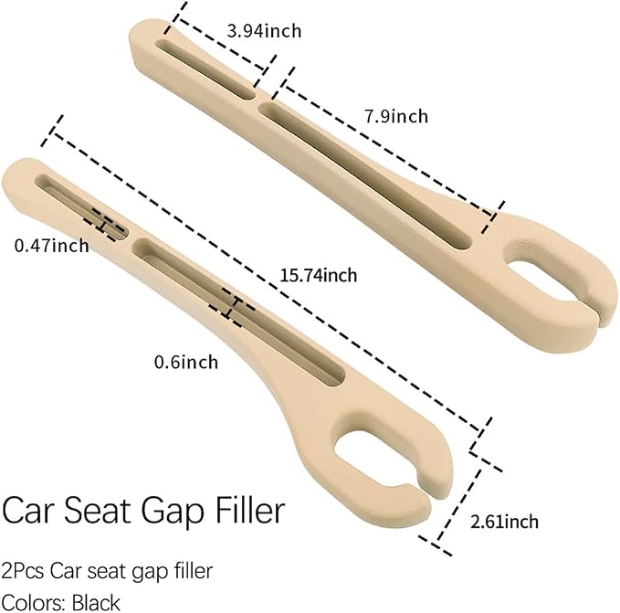 Stacool [2026 Upgrade] 2PCS Car Seat Gap Filler with Phone Holder,Multi-Function Car Side Seat Gap Filler for Prevent Items Falling,Universal Car Seat Organizer Car Accessories (Beige) - Image 2