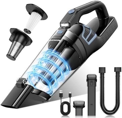 BQYPOWER Handheld Vacuum Cordless Rechargeable, Hand Held Car Vacuum by BQYPOWER