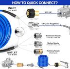 Sewer Jetter Kit 100 FT for Pressure Washer, 5800 PSI Drain Cleaner Hose - Image 2