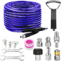 100FT Sewer Jetter Kit for Pressure Washer, 5800PSI Drain Cleaner Hose by Trustworthy