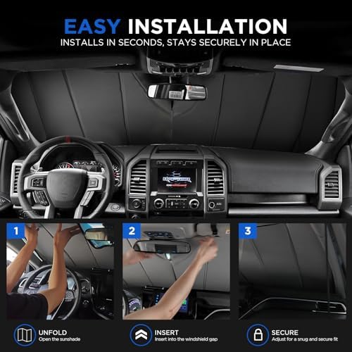 MAIKER OFF ROAD Windshield Sunshade Compatible with Ford F150 2015-2020 - Image 6