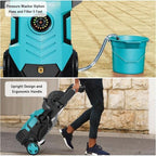 2026New Pressure Power Washer 5000PSI with Adjustable Touch Screen 8 Level, 34" Tall, 4 Quick Connect Nozzles,Inlet Hose&Filter&500mlFoam Cannon for Cars/Fences/Driveways/Home Cleaning (Blue) - Image 6