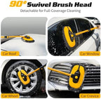 Ordenado 15° Curved Car Wash Brush with Long Handle, Car Wash Mop Kit - Image 6