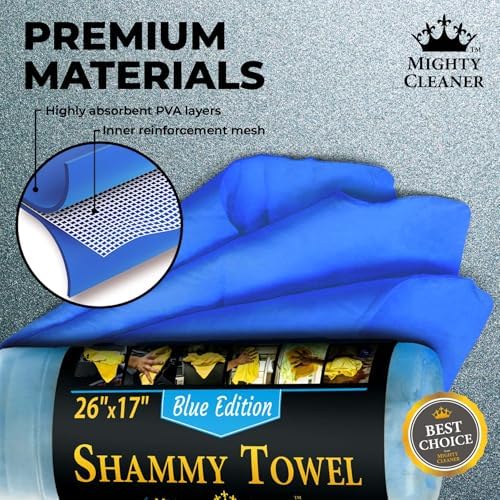 Premium Shammy Cloth for Car Drying – 2pk+1 Free – 26"x17" – Soft Chamois - Image 4