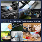 MONOZEL Car Vacuum Portable Cordless, 18000Pa 2 in 1 Vacuum Cleaner&Air Duster, 130W Brushless Motor Handheld Vacuum Cordless with 7800mAh Battery, LED Light, Multi-Nozzles for Car, Home, Office, Pet - Image 5