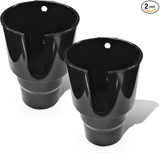2-in-1 Car Cup Holder Extender, Automotive Drink Holder Adapter with Base, Multifunctional Vehicle Cup Holders Insert for Beverages, Snacks, Bottles, Phone Storage (2PCS) by Unknown