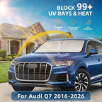 Windshield Sun Shade for Audi Q7 2016-2026 Sunshade Front Window Shade Custom Fit Q7 Accessories Sun Visor Foldable Shade Blocks UV Rays Accessories - Image 2