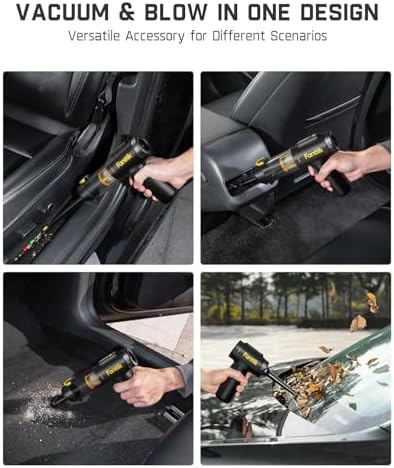 Fanttik Slim V10 Mix Cordless Car Vacuum, 4 in 1 Handheld Air Duster, Color Smart LED Display, 16kPa Suction Power, Cordless Portable Mini Keyboard Vacuum for Car, Office Desk - Image 2