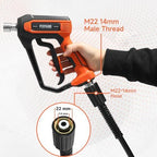 FIXFANS Pressure Washer Gun and Hose Kit, 50FT Power Wash Hose, M22 Fitting - Image 4