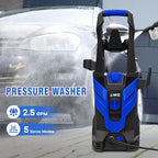 Pressure Washer, Power Washer with 4 Quick Connect Nozzles 1 Foam Cannon, High Pressure Cleaning Machine for Cars/Fences/Driveways/Patios/Farms/Home Cleaning(Light Blue) - Image 2