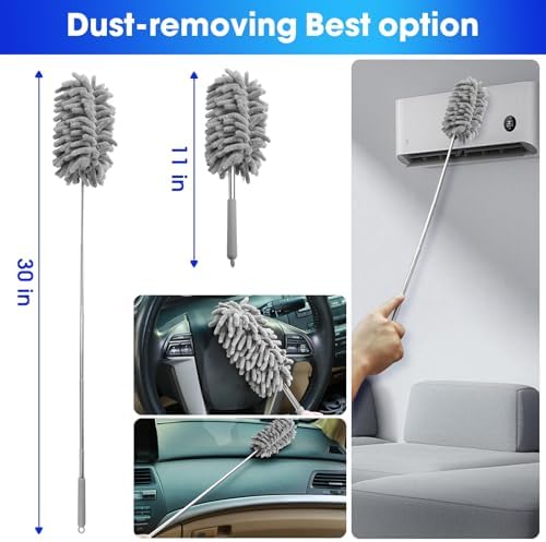 Car Cleaning Kit, 17PCS Car Interior Detailing Kit with Gray High Power Handheld Vacuum, Detailing Brush Set, Windshield Cleaner, Cleaning Gel, Complete Auto Accessories for Men, Women - Image 3