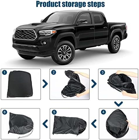 6 Layers Front Windshield Sun Shade for Toyota Tacoma 2016-2023 - Image 6
