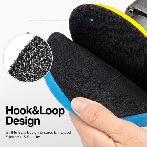 9Pcs Buffing Polishing Pads Kit, 6 Inch Buffing Pads, Sponge & Woolen Pads with M14 Drill Adapter & Backing Plate for Car Care, Polishing, Washing, Cleaning, Waxing - Image 5