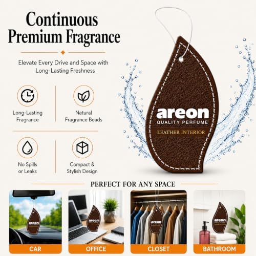 AREON MON Leather Interior Scent Hanging Car Air Freshener Pack of 12 - Image 5