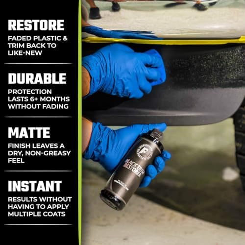 ExoForma Black Trim Restorer - Lasts 6+ Months, Dye Infused Waterproof Plastic Restorer for Cars - Perfect for Faded Bumpers, Trim & Vinyl on Jeeps, Truck Beds, Avalanches & ATVs | 4oz Kit - Image 5