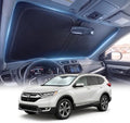 DMJN Front Windshield Sun Shade for Honda CRV (2017-2022), [Nano Ice-Crystal Coatings] UPF50+ Heat & UV Block, Protect Car Interior & Keep Cool, Flodable Steel-Ring Car Cover for Summer by DMJN