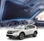DMJN Front Windshield Sun Shade for Honda CRV (2017-2022), [Nano Ice-Crystal Coatings] UPF50+ Heat & UV Block, Protect Car Interior & Keep Cool, Flodable Steel-Ring Car Cover for Summer by DMJN