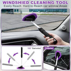 Windshield Cleaner Tool, 17Pcs Purple Car Interior Cleaning Kit, Detailing Kit Cleaner, Detailing Brush, Cleaning Gel, Inside Cleaning Supplies Accessories for Trucks, SUVs, RVs Window - Image 2