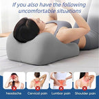 Bed Pillow for Lying on Your Back in Bed, Adult Memory Foam Pillow Reading Pillow for Back Support, Acid Reflux, for Sleeping, Raising Legs and snoring.（Beige） - Image 3