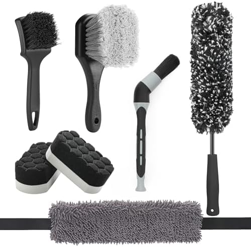 Fantasticlean 7PCS Wheel Tire Brush Kit for Car Detailing Cleaning by Fantasticlean