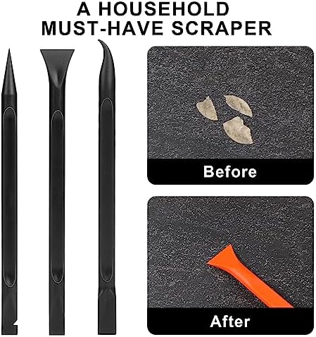 Carbon Fiber Plastic Scraper, 9 PCS Small Scraper Tool Plastic Scraper Tool Multi-Purpose Scraper Pen-Shaped Scraper Tool Non-Scratch Cleaning Tool for Tight Spaces, Kitchen, Crevices, Food, Paint - Image 6