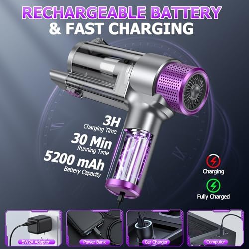 16000PA Handheld Car Vacuum Cleaner Cordless Rechargeable - Image 6