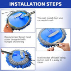 Layhit 5 Pcs Car Wash Mitt Set, Brush Not Included, Royal Blue - Image 3
